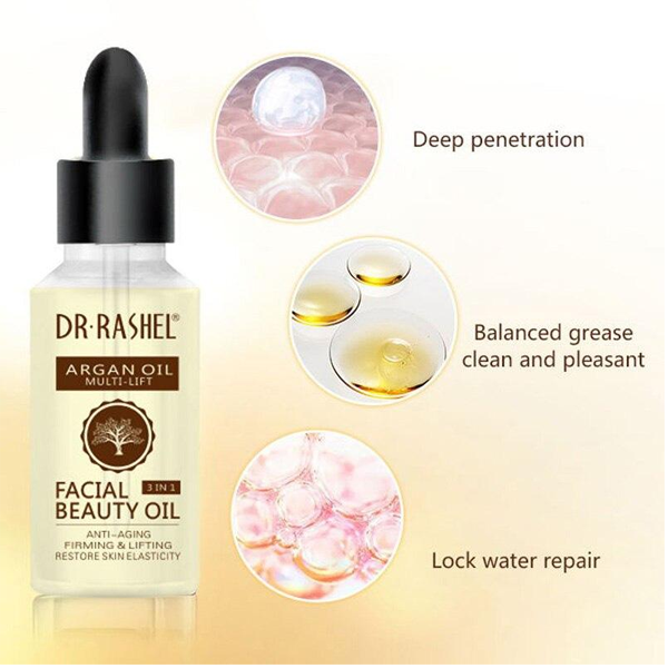 Dr Rashel Argan Oil Multi Lift Facial Beauty Oil 3 in 1 - 30ml-11661