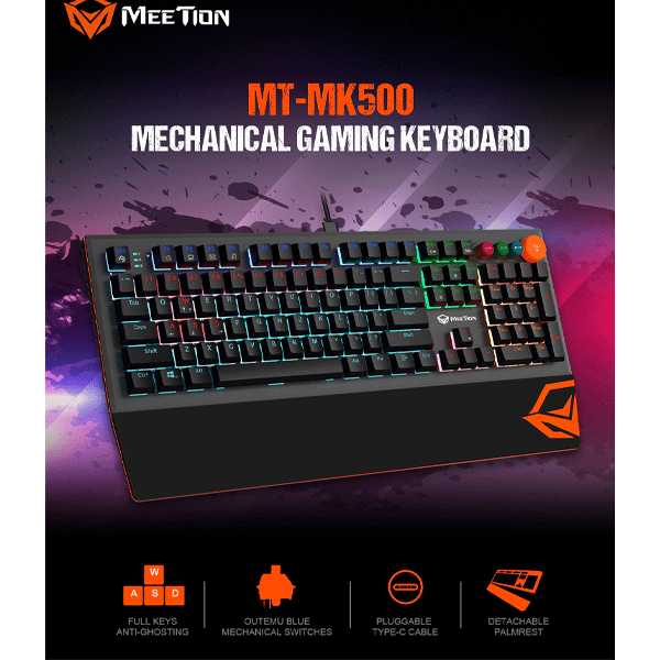 Meetion MT-MK500 Mechanical Keyboard RGB-9849