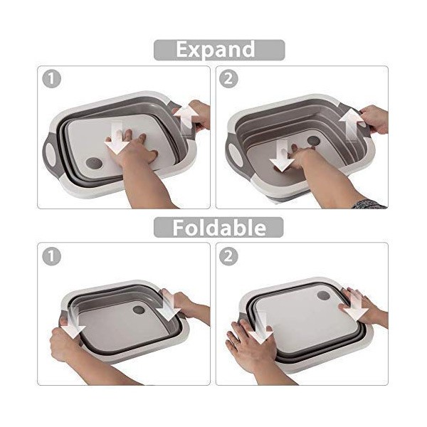 Home care 3 in 1 Collapsable Cutting Board, Dish Wash And Drain Sink Storage SK0129-79