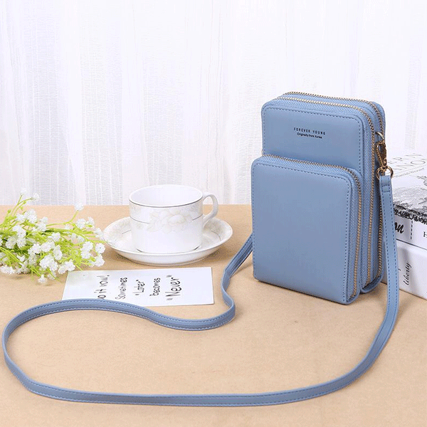 Forever Young Multifunctional Crossbody and Shoulder Bag For Women, Light blue-1875