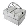 Baby Storage Basket Light Grey With Button And Cover01