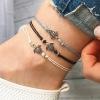Vintage Multiple Layers Animal Rope Anklets for Women01