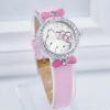 Hello Kitty Diamond Leather Watch White01