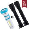 Buy 2 Get 1 Offer (Buy 2) Geepas GFL5578 Rechargeable Flash Light Black and (Get 1) Krypton KNFL5087 Rechargeable Torch with Lantern01