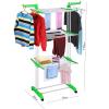 Foldable 3 Layers Drying Rack For Clothes Green GM539-5-g01