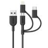 Anker A8436H11 powerline II USB-A to 3 in 1 Cable Black01