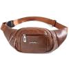 Waist Bag Elegant Style Travel Pouch Passport Holder with Adjustable For Men Coffee 01