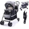 T2 Babys Back To Front Twins Baby Stroller Grey GM130-grey01