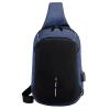 Multifunctional Waterproof Chest Bag USB Charging Interface Sports Outdoor Blue01