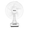 Geepas GF21118 12-Inch Rechargeable Oscillating Fan - 2 Speed Control Settings, LED Light, Usb Output 01