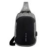 Multifunctional Waterproof Chest Bag USB Charging Interface Sports Outdoor Gray01