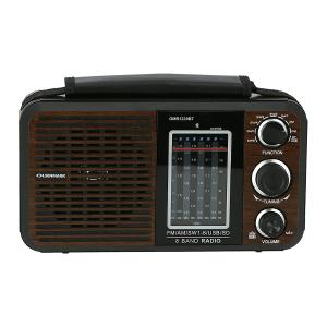 Olsenmark Rechargeable Radio With USB Brown Black OMR1239 -HV