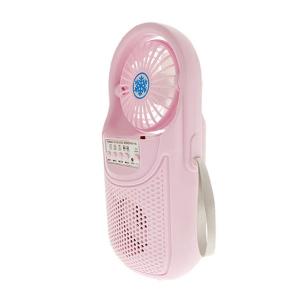Portable Rechargeable Speaker With Fan (CH-F306), Pink-HV