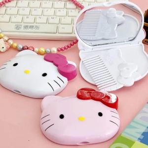 Hello Kitty Two-Piece Portable Folding Makeup Mirror-HV