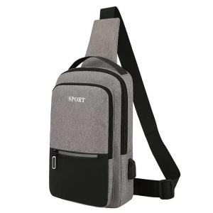 Casual Ultra Light Mini Chest Shoulder Bag Gray-HV