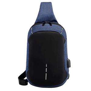 Multifunctional Waterproof Chest Bag USB Charging Interface Sports Outdoor Blue-HV