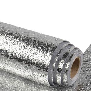 3 M Self Adhesive Kitchen Use Waterproof And Oil Proof Aluminium Foil Wrapping Paper Silver-HV