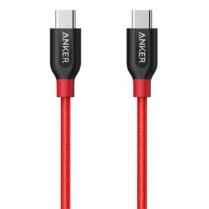 Anker A8187H91 PowerLine+ USB-C to USB-C 2.0(3ft) Red-HV