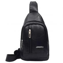 Casual Sports Shoulder Bag For Men Black-LSP