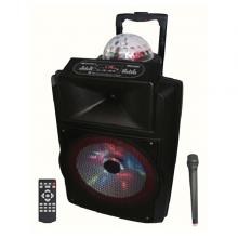 Olsenmark OMMS1166 12-inch Rechargeable Speaker with Remote Control & Mic-LSP