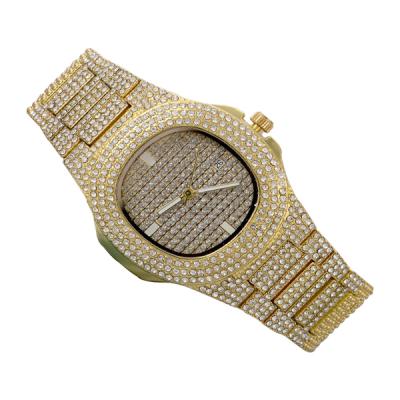 Signature Collections Luxury Style Statement Iced Out Bling Quartz Watch, Gold & Silver Mix-LSP