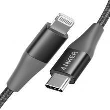 Anker A8652H11 PowerLine + 11 USB-C Cable Lightning (3ft) Black-LSP