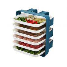 Wall Mounted Kitchen Side Dish 6 Layers Blue-LSP
