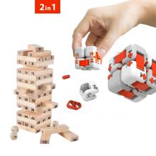 2 IN 1 Combo Xiaomi Mi Fidget Cube With Wooden Building Blocks Swiss Toy03