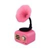 Mini Portable Wireless Audio Wood Speaker Retro Large Volume Gramophone -7582-01