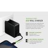 Energea CHR-TWP-5K34 Travelworld Power Bank  5000mAh, 2 USB Wall Charger 3.4A  Gunmetal-1158-01