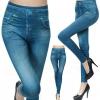 Hot Selling Denim Textured Leggings 2 pcs-7676-01