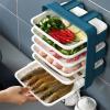 Wall Mounted Kitchen Side Dish 6 Layers Blue-7210-01