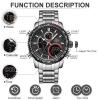 Naviforce Chromium Men Steel Watch Silver Black, NF9182-8453-01