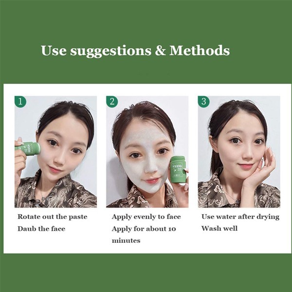 2021 Hot Selling Green Mask Blackheads Remover Stick 2Pcs-6146