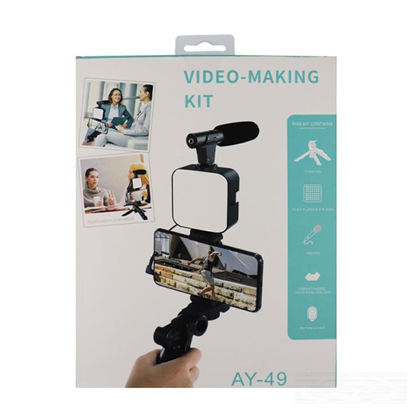 Video Making Tripod Kit With Mic, AY-49-8154