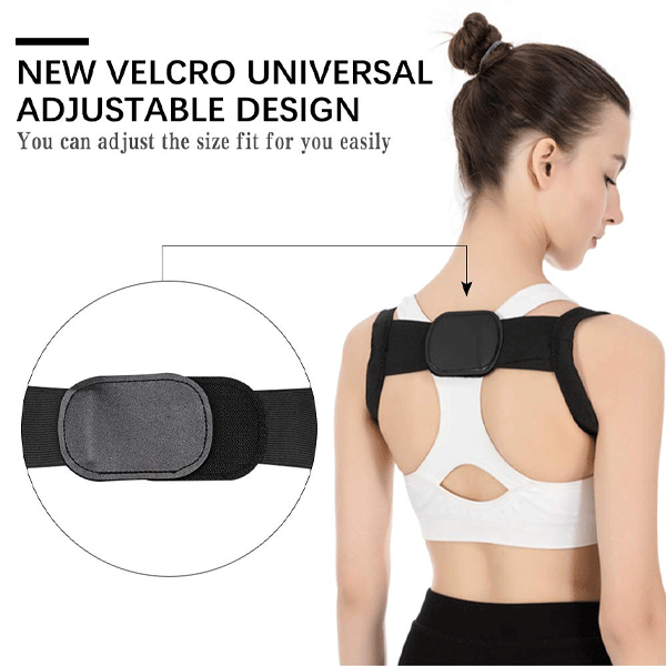 GO FIT 2021 Hot Selling Adjustable Back Posture Corrector Black Color-10913