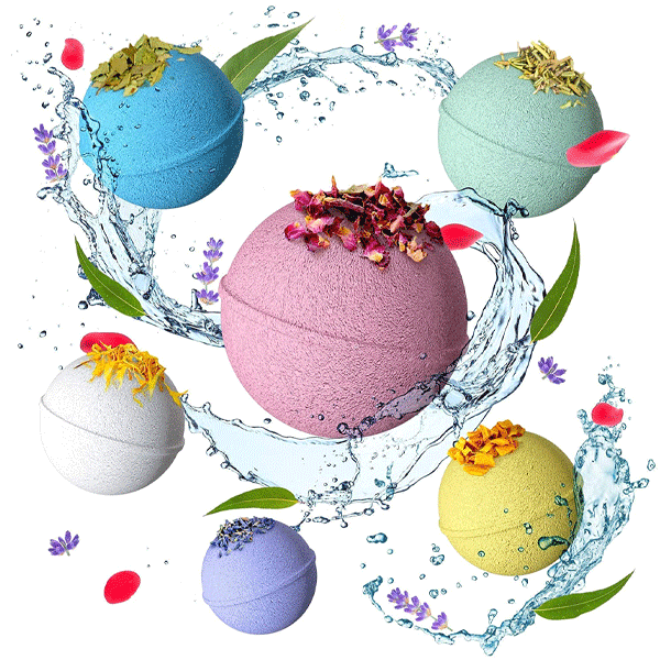 Dried Flower Explosive Bath Salt Bath Ball 80g 6Pcs-9499