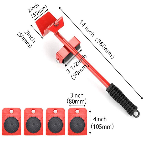 Universal Heavy Furniture Moving Wheel Roller Tool, B08P3-8626