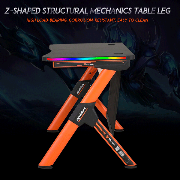 Meetion MT-DSK20 Gaming Table Black+Orange-10375