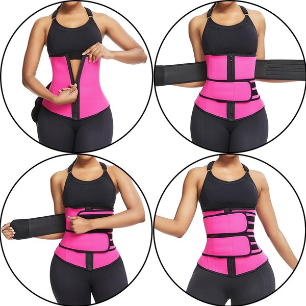 Shop SWEATFIT Adjustable Slimming Waist Trimmer Pink at best price