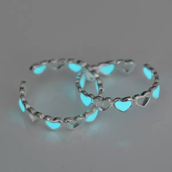 Signature Collections Glow In Dark Luminous adjustable Rings-6302