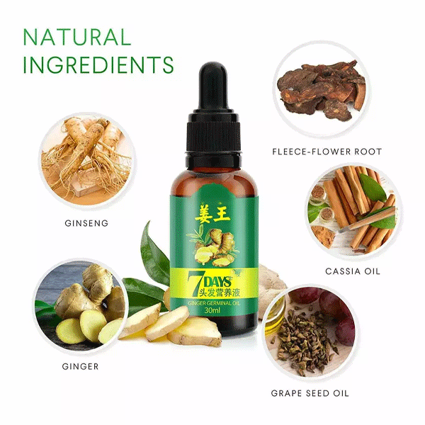 7 Days Ginger Germinal Natural Hair Loss Treatment Hair Oil-10959