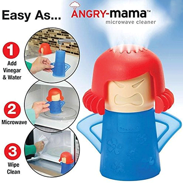 Microwave Oven Fridge Cleaning Tool - Angry Mom, Oven Steam