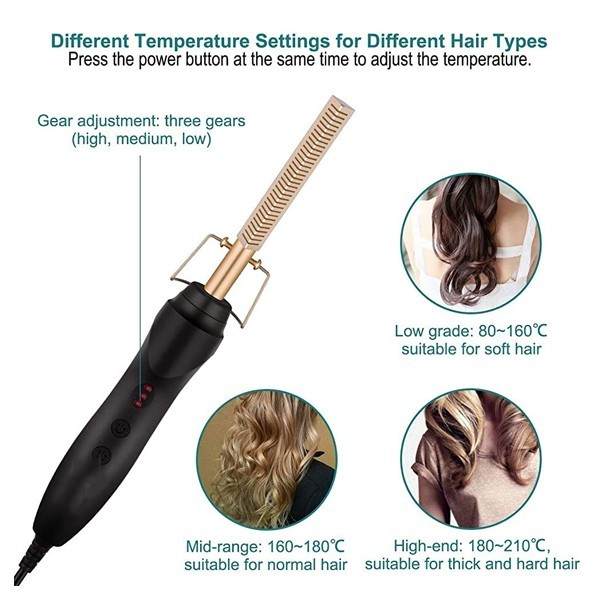 High heat ceramic professional press comb-8748