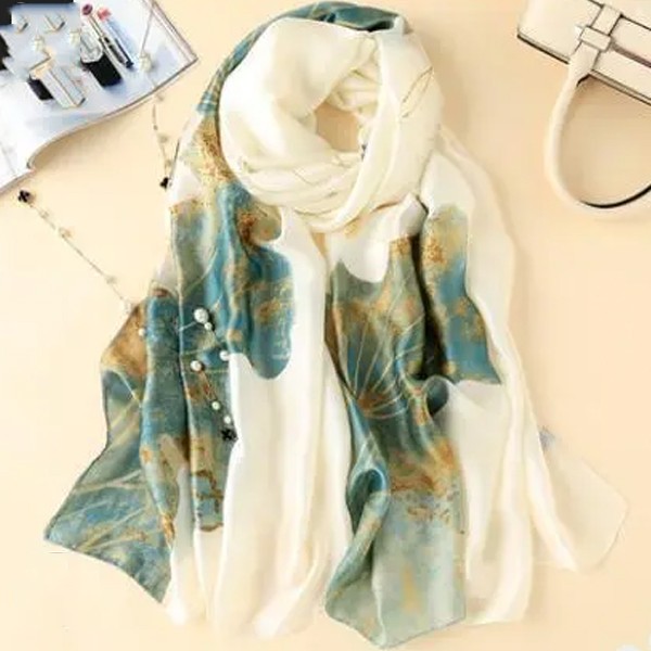 Printed Imitation Silk Scarf-7007