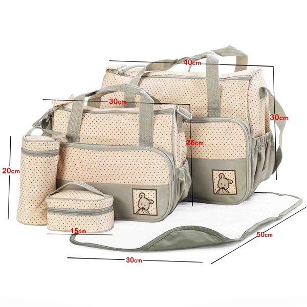 5 In 1 Multifunctional Baby Diaper Bag GM276-4-6538