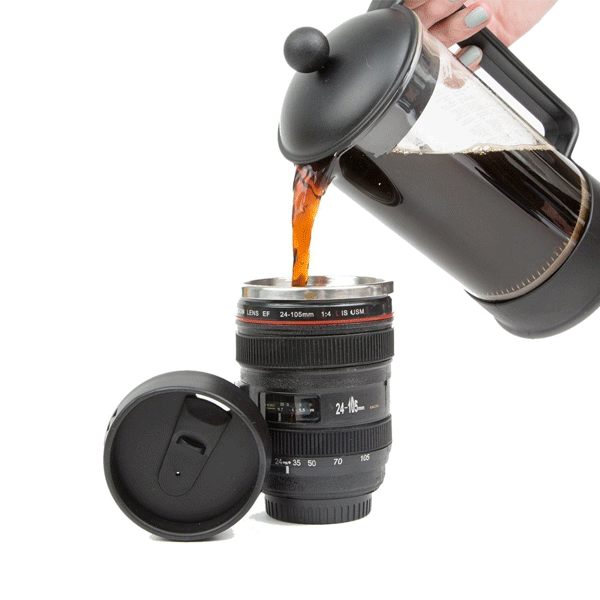 Shop Self Stirring Camera Lense Design Mug at best price