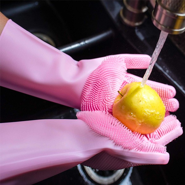 Magical Silicon All Purpose Scrubbing Gloves-5312