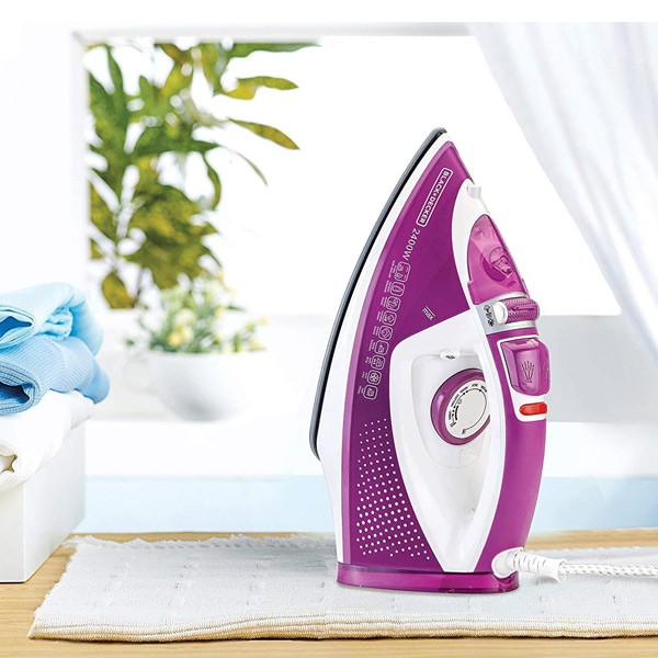 Black & Decker X2450-B5 Steam Iron with Auto Shutoff and Ceramic Soleplate, 2400W -4218