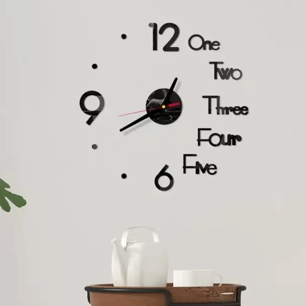 2021 Top Selling 3D Wallpaper Sticker Clock Large-8384